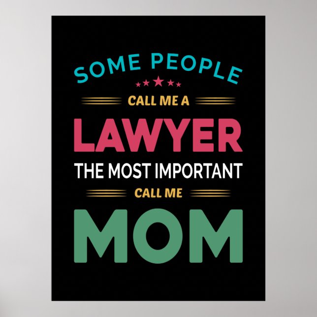 Affiche Mère Cadeau Certaines Personnes M'Appelent Avocat  (Devant)
