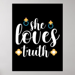 Affiche Mère Cadeau Elle Aime La Vérité
