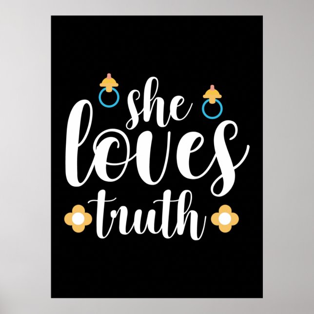 Affiche Mère Cadeau Elle Aime La Vérité (Devant)