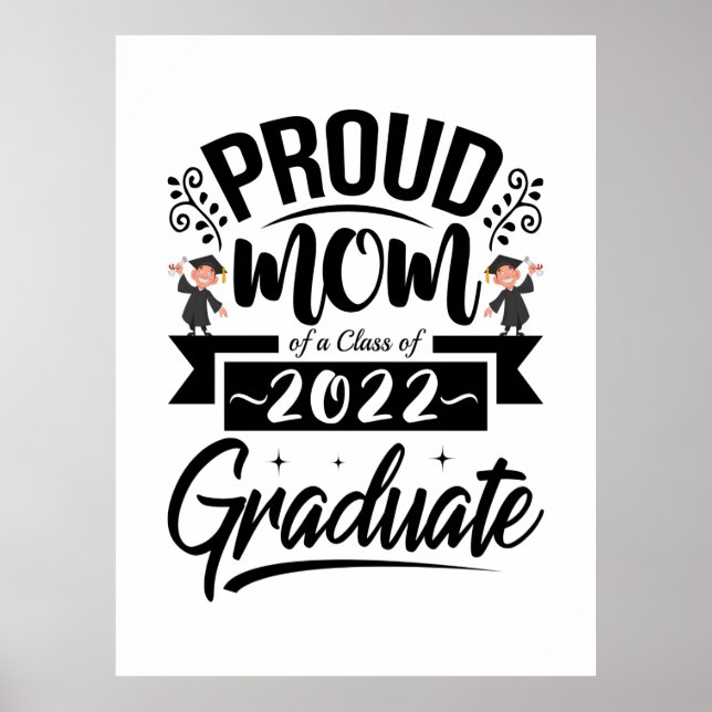Affiche Mère Cadeau Fier Maman D'Une Classe De 2022 Diplôm (Devant)