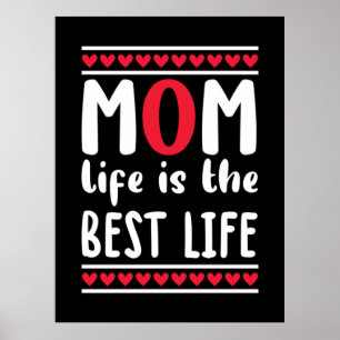 Affiche Mère Cadeau Maman Vie Est La Meilleure Vie