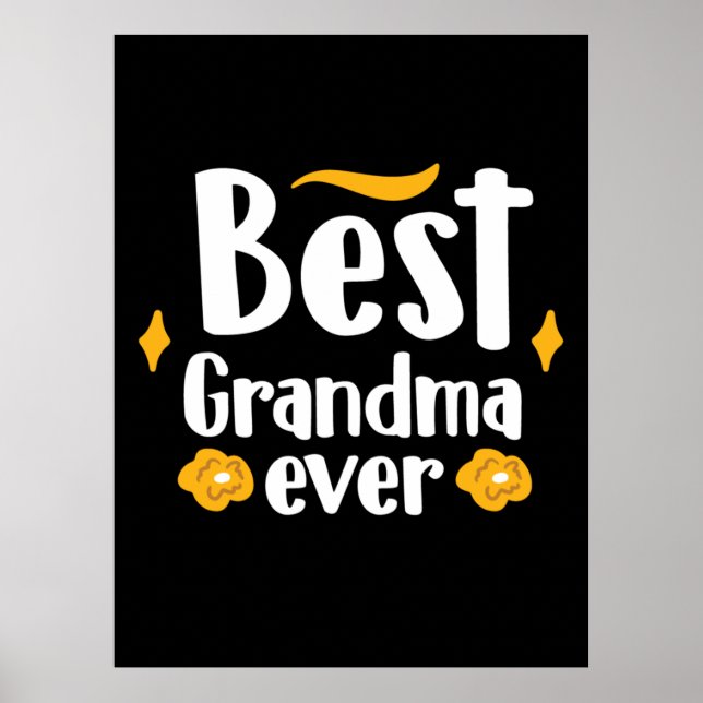 Affiche Mère Cadeau Meilleure grand-mère jamais (Devant)