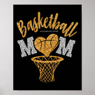 Affiche Mère de basket-ball Mère Leopard Basketball Senior