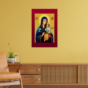 Affiche Mère de Dieu nouveau rouge