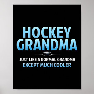Affiche Mère de hockey drôle de hockey sur glace grand-mèr
