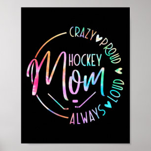 Affiche Mère de hockey follement fière toujours bruyante T