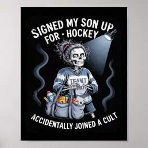 Affiche Mère de hockey jeunesse culte de hockey sur glace