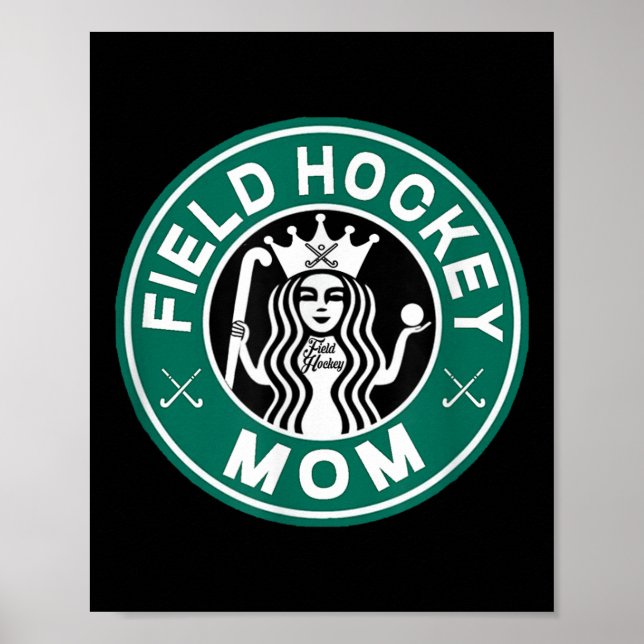 Affiche Mère de hockey sur gazon bruyante mère fière souti (Devant)