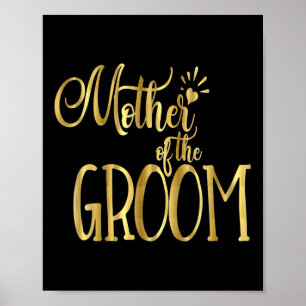 Affiche Mère De La Groom Chemise Mariage Mariage Mariée Or