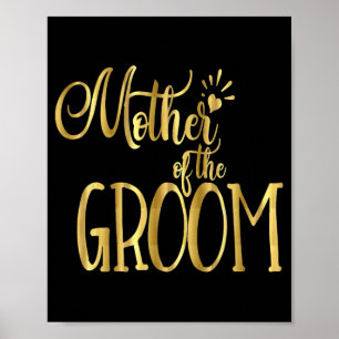 Affiche Mère De La Groom Chemise Mariage Mariage Mariée Or