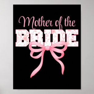 Affiche Mère de la mariée Coquette mignonne Bow Floral