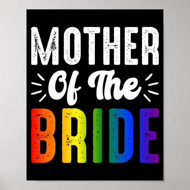 Affiche Mère De La Mariée Gay Lesbienne Mariage Lgbt Pride (Devant)