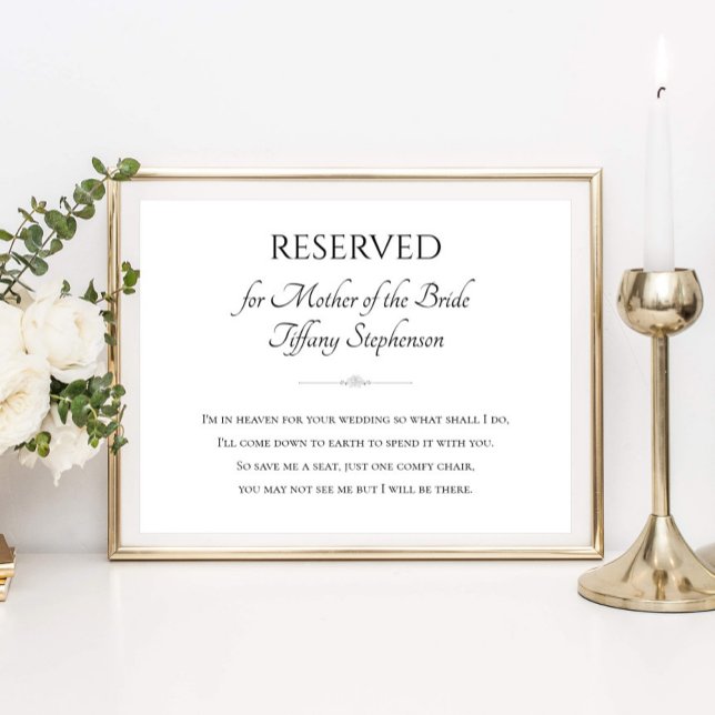 Affiche Mère de la mariée Je suis au paradis pour ton Mari (Créateur téléchargé)