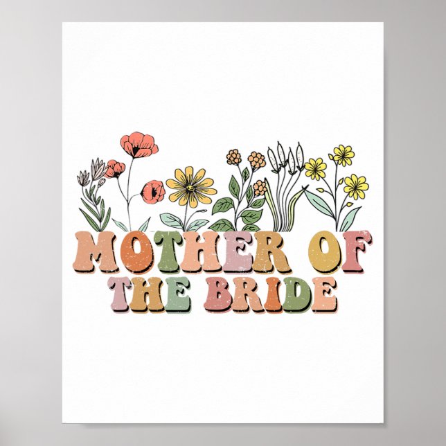 Affiche Mère De La Mariée Mère Retro Bachelorette Party W (Devant)