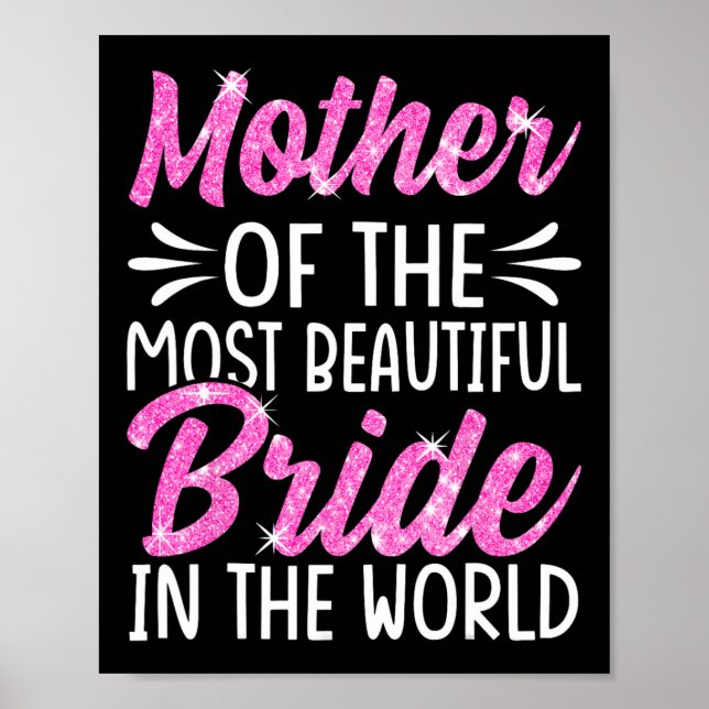 Affiche Mère De La Plus Belle Mariée Mariage (Devant)