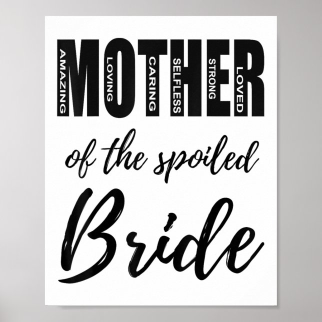 Affiche Mère De L'Épouse Gachée Drôle Maman Mariage Rehe (Devant)