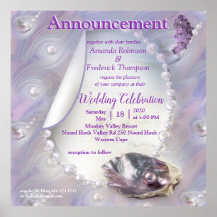 Affiche Mère des perles fusionnées comme des perles liquid