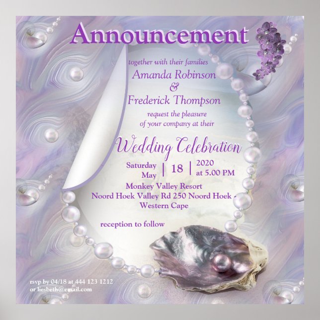 Affiche Mère des perles fusionnées comme des perles liquid (Devant)