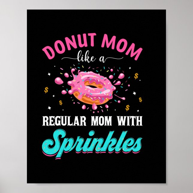Affiche Mère Donut Maman Comme Une Maman Régulière Avec De (Devant)
