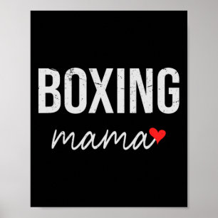 Affiche Mère Drôle Boxe - Mignonne Boxe Mama Cadeau Pour F