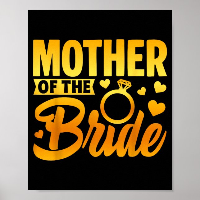 Affiche Mère drôle de la mariée amour maternel mariage (Devant)