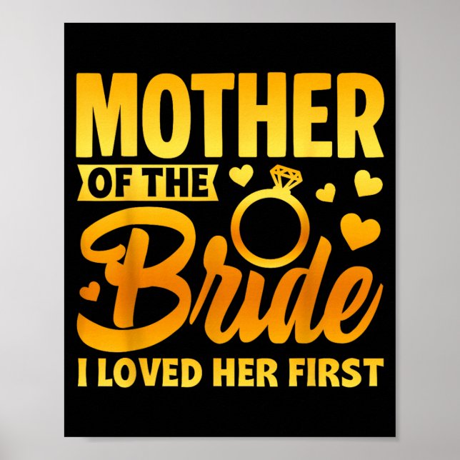 Affiche Mère drôle de la mariée amour maternel mariage (Devant)
