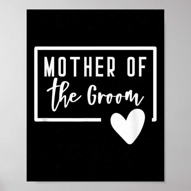Affiche Mère Du Coeur Groom Maman Mariage Bachelorette (Devant)