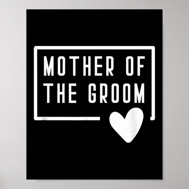 Affiche Mère Du Coeur Groom Maman Mariage Bachelorette (Devant)