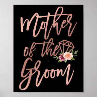 Affiche Mère Du Groom Floral De Mariée Pour Mariage