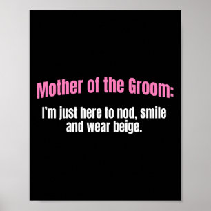Affiche Mère Du Groom Nod Sourit Et Porte Une Mère Beige