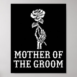 Affiche Mère du marié squelette gothique mariage de licenc
