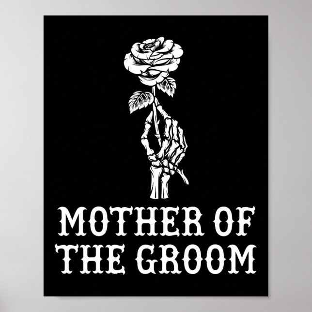 Affiche Mère du marié squelette gothique mariage de licenc (Devant)