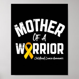 Affiche Mère D'Un Guerrier Enfance Cancer Sensibilisation