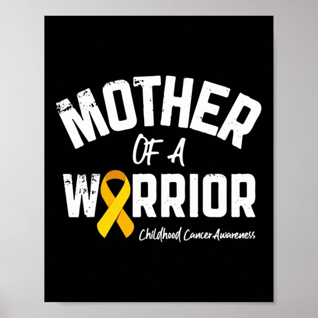 Affiche Mère D'Un Guerrier Enfance Cancer Sensibilisation  (Devant)