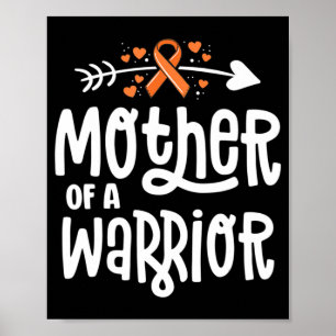 Affiche Mère D'Un Guerrier Mère Famille Leucémie Cancer Aw