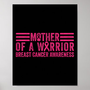 Affiche Mère D'Un Guerrier Sensibilisation Au Cancer Du Se