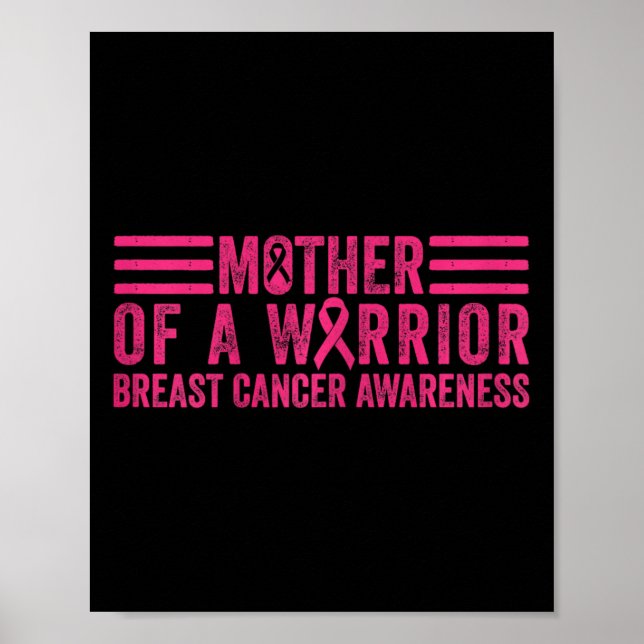 Affiche Mère D'Un Guerrier Sensibilisation Au Cancer Du Se (Devant)