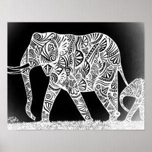 Affiche Mère Eléphant