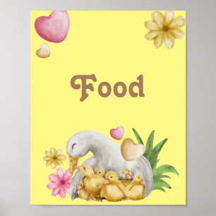Affiche Mère et Bébé Neutre Sexe Cute Food