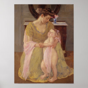 Affiche Mère et enfant avec une écharpe   1908 de rose