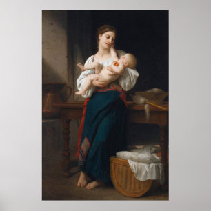Affiche Mère et enfant (par Bouguereau)