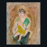 Affiche Mère et enfant | Tadeusz Makowski<br><div class="desc">Mère et Enfant (1925) de Tadeusz Makowski (polonais, 1882-1932) est un portrait tendre et stylisé de l’amour maternel, rendu par le mélange signature de l’artiste de structure moderniste et de charme d’art populaire. Les chiffres rayonnent de chaleur et d'intimité. Avec ses tons feutrés et sa composition calme et presque rêveuse,...</div>