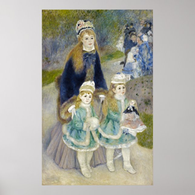 Affiche Mère et Enfants, La Promenade, Renoir (Devant)