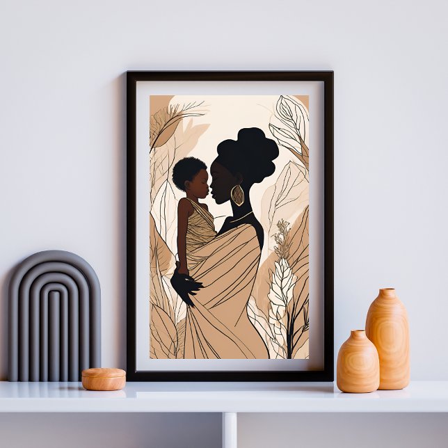 Affiche Mère et fille afro  (Créateur téléchargé)