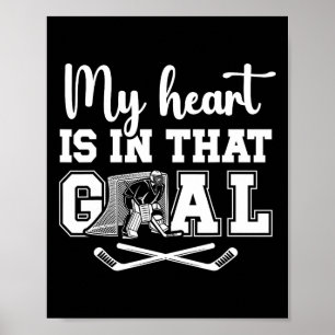 Affiche Mère fière de gardien de but de hockey d'un gardie
