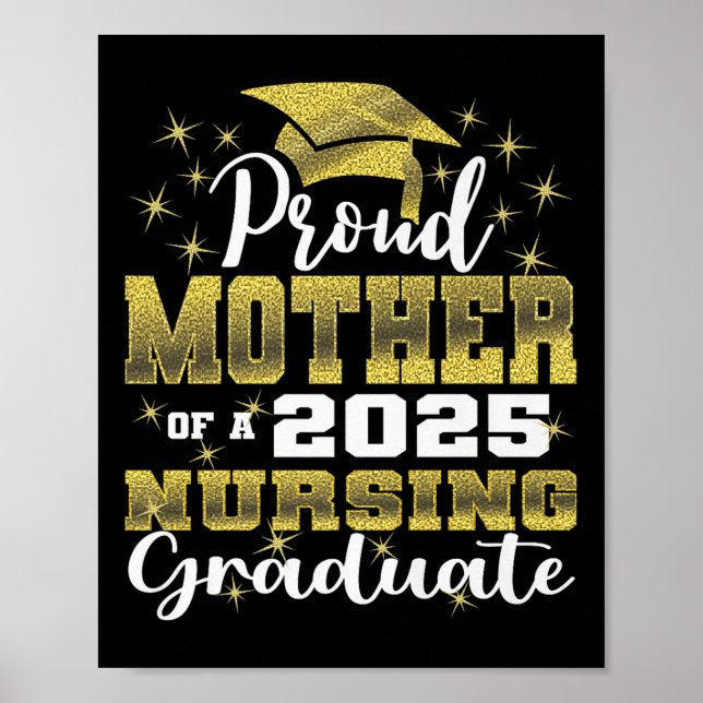 Affiche Mère fière de la promotion 2025 infirmière diplômé (Devant)