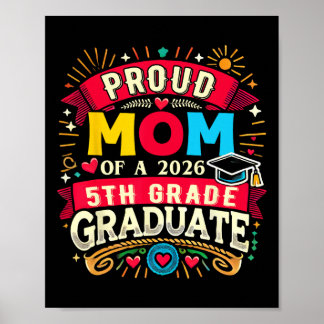Affiche Mère fière de la promotion 2026 de 5e année diplôm