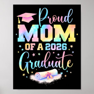 Affiche Mère fière de la promotion 2026 d'un diplômé de la