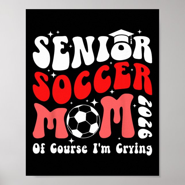 Affiche Mère fière de soccer senior 2026 Mère de soccer se (Devant)