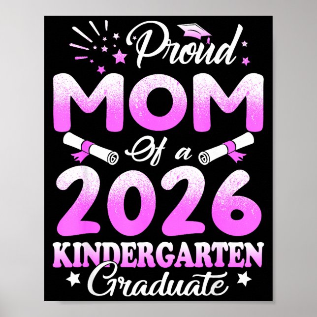 Affiche Mère fière d'un diplômé de la promotion 2026 flora (Devant)